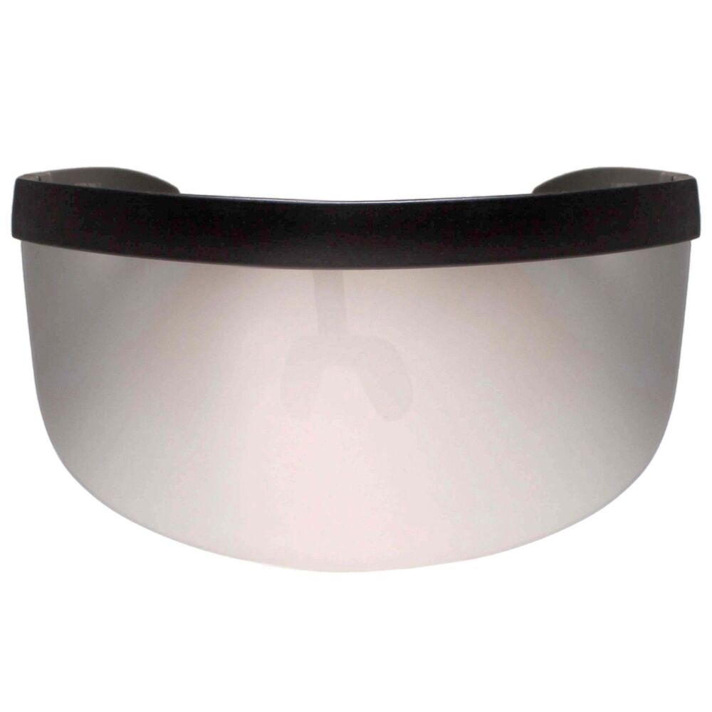 Futuristic Extra Large Oversized Chrome Mirrored Lens Visor Shield Sunglasses
